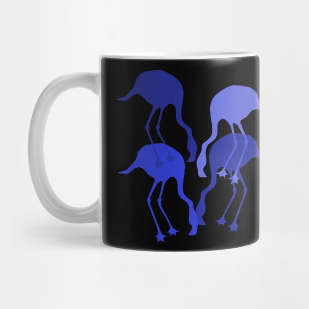 Blue Flamingo Animal Pattern by IvyLilyArt